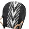 Baxton Studio Wallis Modern French Two-Tone Black and White Weaving and Natural Rattan Indoor Dining Chair 226-13114-ZORO - alternate 6